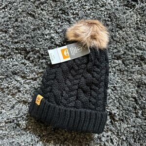 Timberland beanie with Pom Pom -black